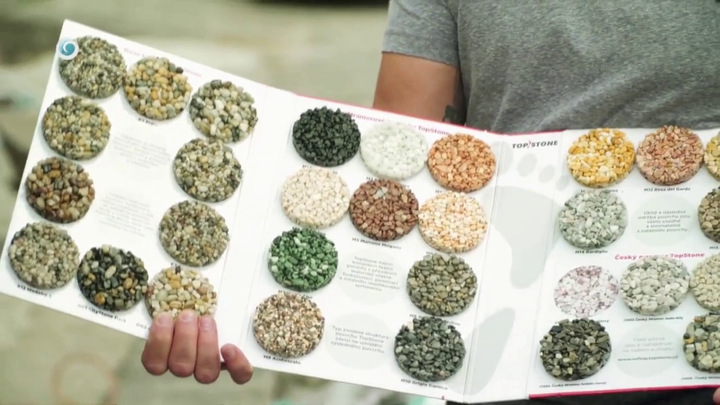 Nová záhrada - kamenny koberec